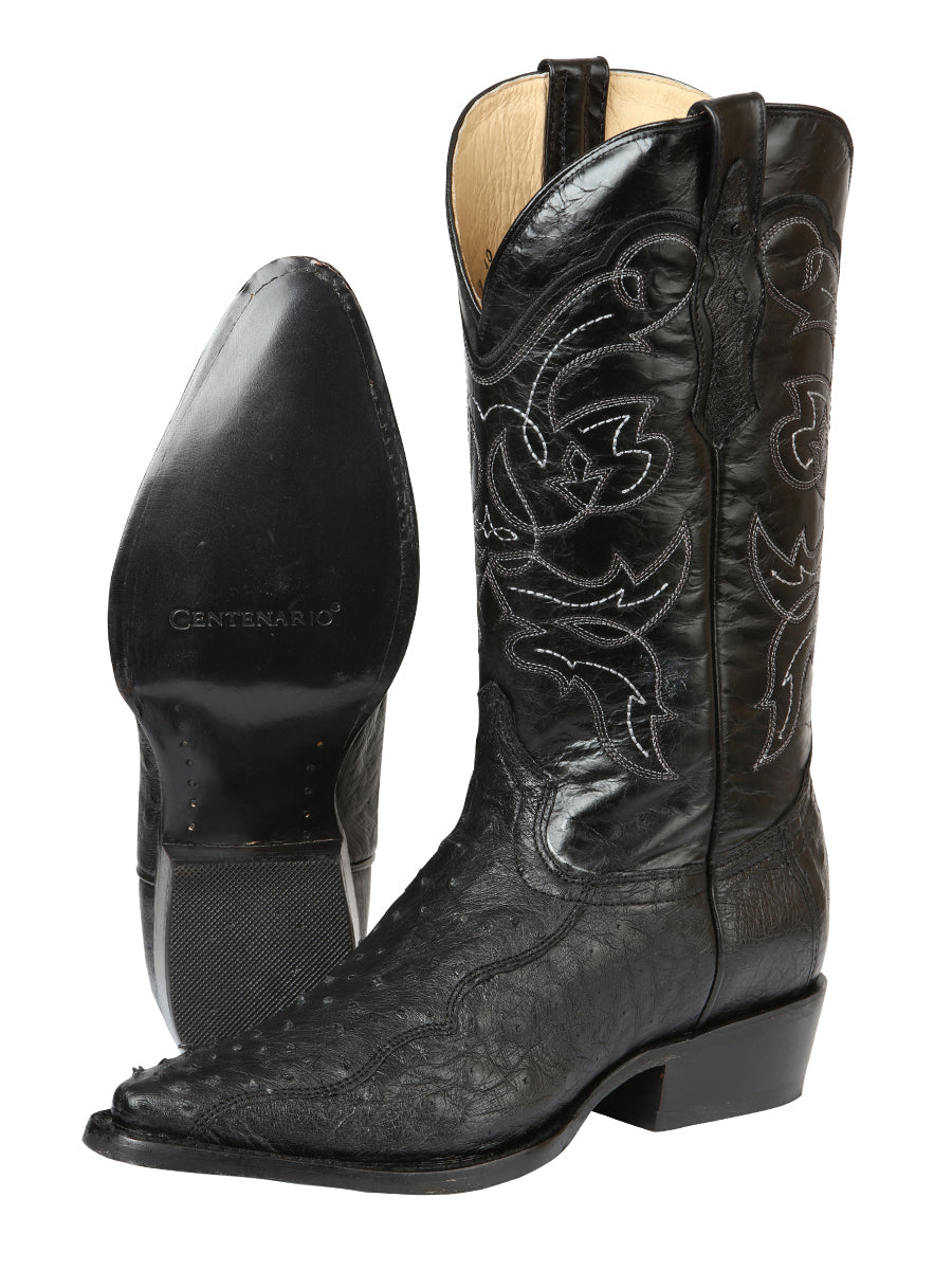 BOTA VAQUERA EXOTICO/A CENTENARIO 7CLL-3 CUELLO DE AVESTRUZ NEGRO 44898