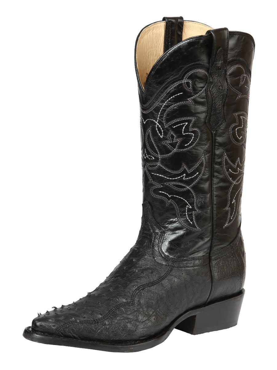 BOTA VAQUERA EXOTICO/A CENTENARIO 7CLL-3 CUELLO DE AVESTRUZ NEGRO 44898