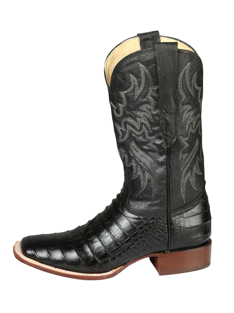 el General Rodeo - Printed Alligator Piel Botas - Negro 44938
