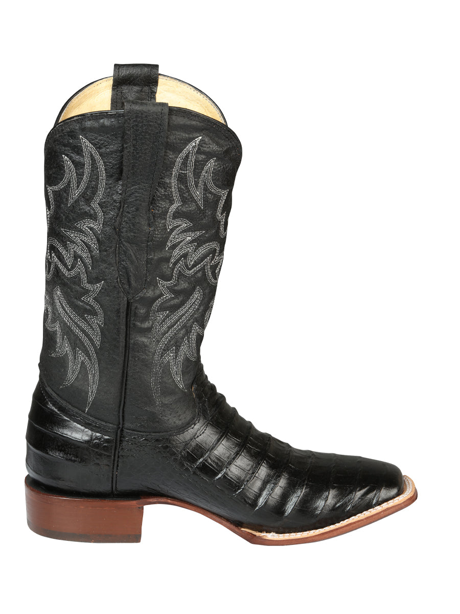 el General Rodeo - Printed Alligator Piel Botas - Negro 44938