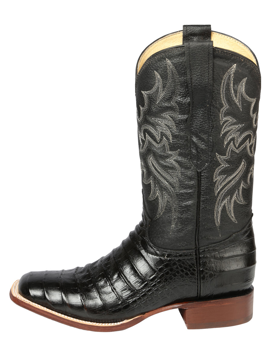 el General Rodeo - Printed Alligator Piel Botas - Negro 44938