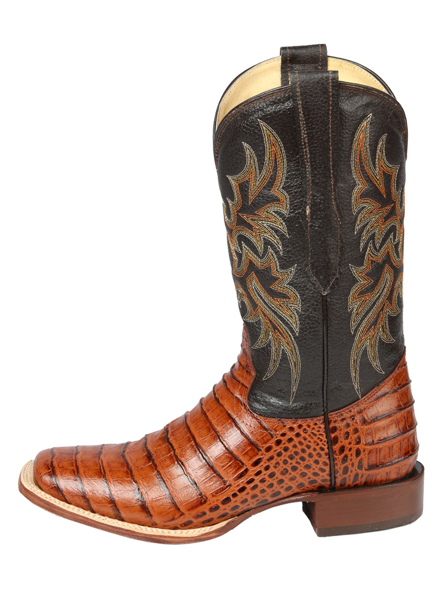 el General Rodeo - Printed Alligator Piel Botas - Cogñac 44939