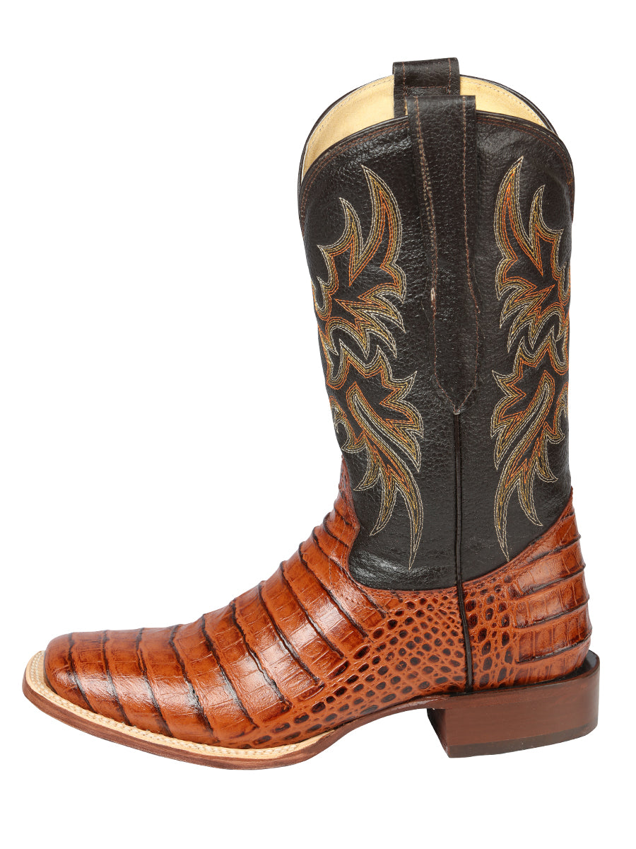 el General Rodeo - Printed Alligator Piel Botas - Cogñac 44939