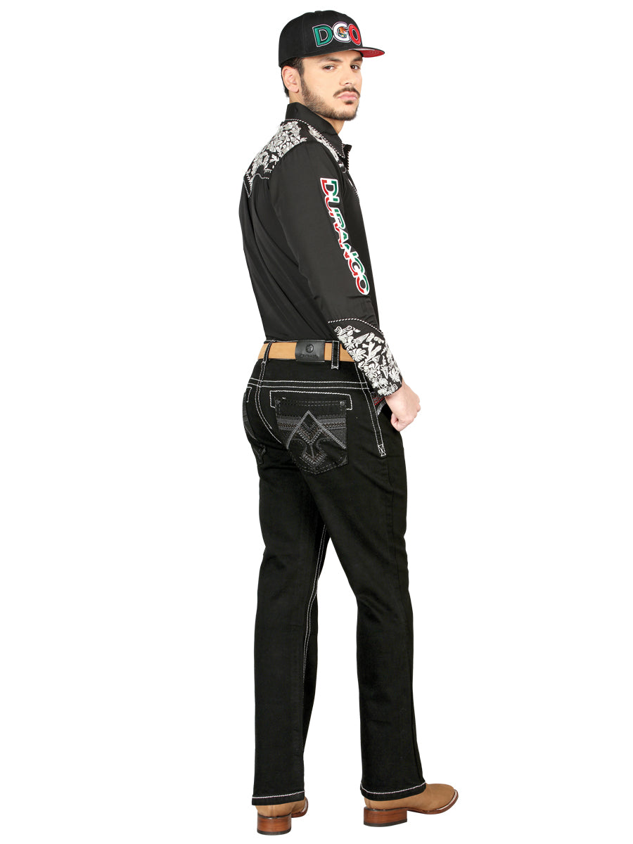 Pantalon Centenario Ec-M021 Mezclilla Negro 44964