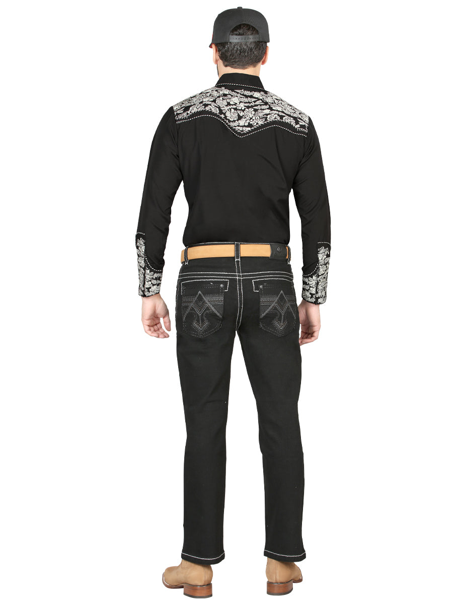 Pantalon Centenario Ec-M021 Mezclilla Negro 44964