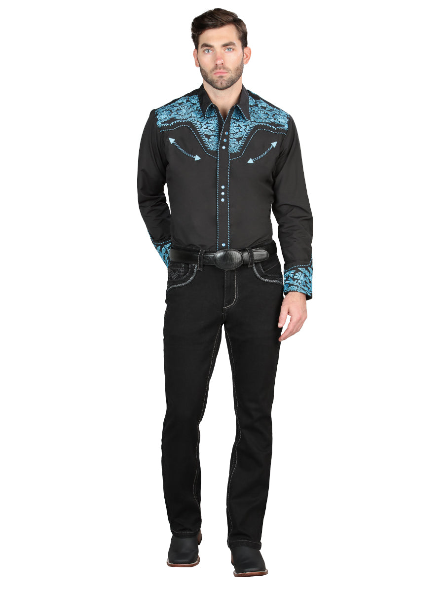 PANTALON  CENTENARIO EC-M024 MEZCLILLA NEGRO 45018