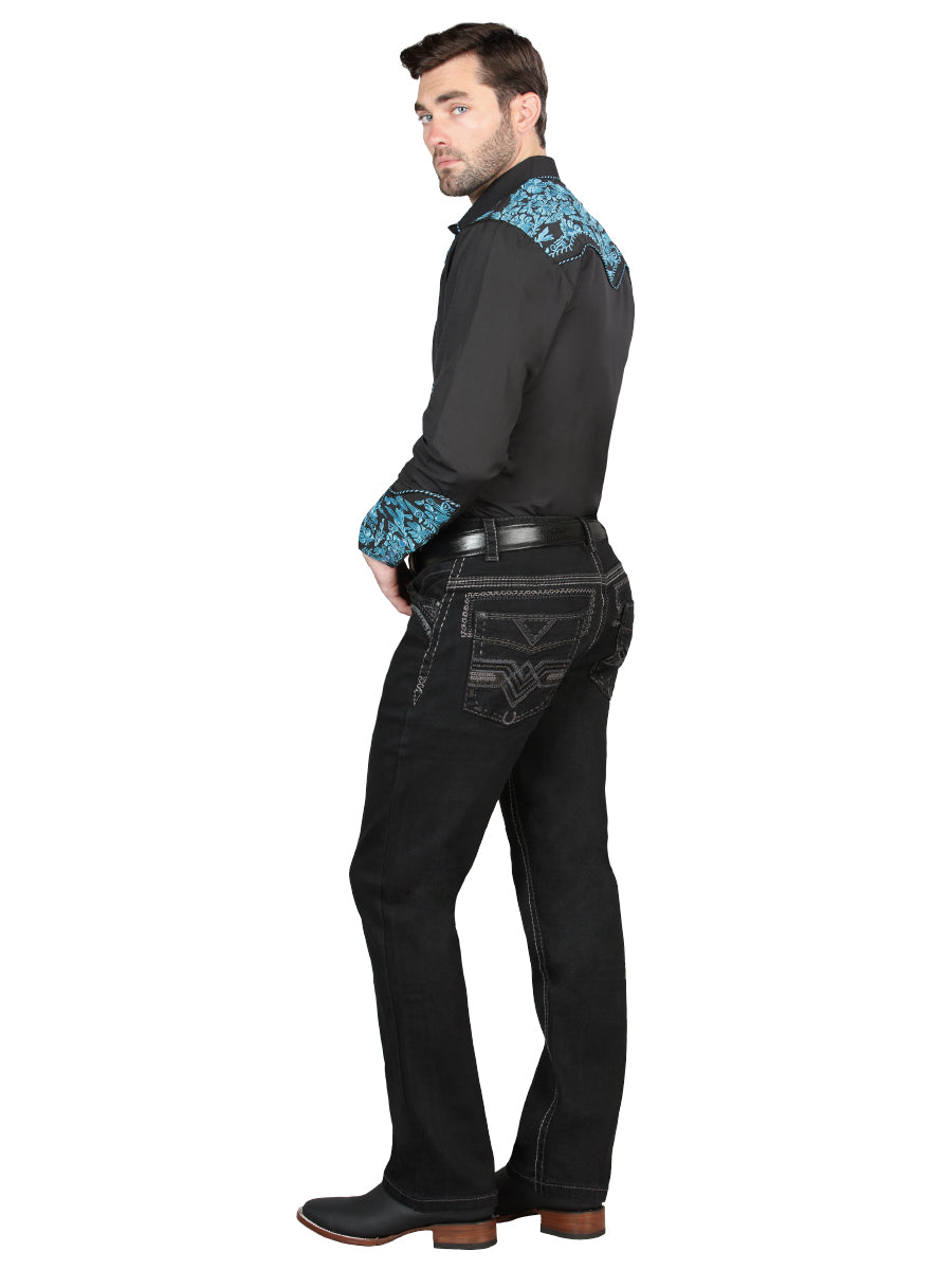 PANTALON  CENTENARIO EC-M024 MEZCLILLA NEGRO 45018