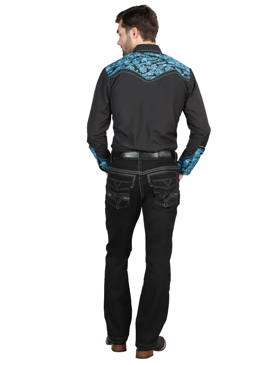 PANTALON  CENTENARIO EC-M024 MEZCLILLA NEGRO 45018