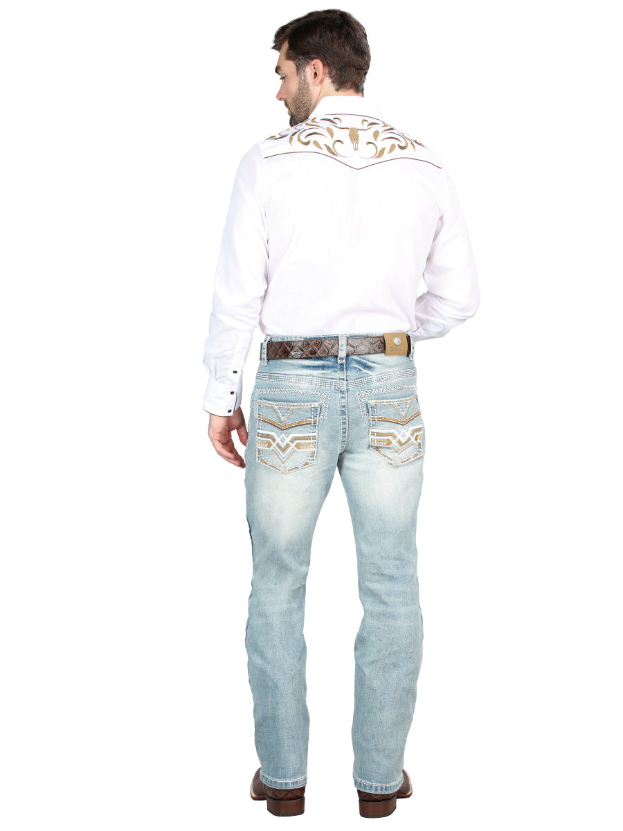 PANTALON  CENTENARIO EC-M024 MEZCLILLA AZUL CLARO 45019