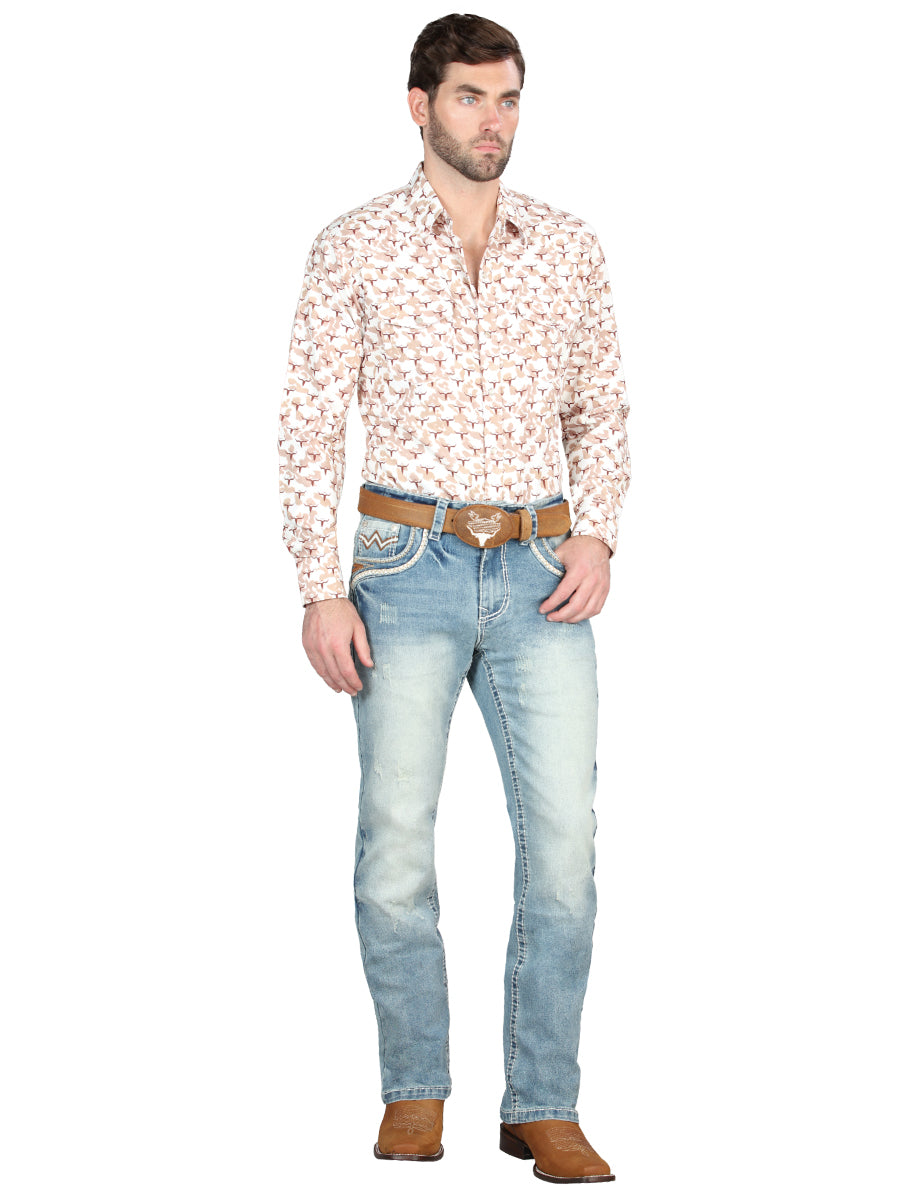 PANTALON  CENTENARIO EC-M001 MEZCLILLA AZUL CLARO 45025