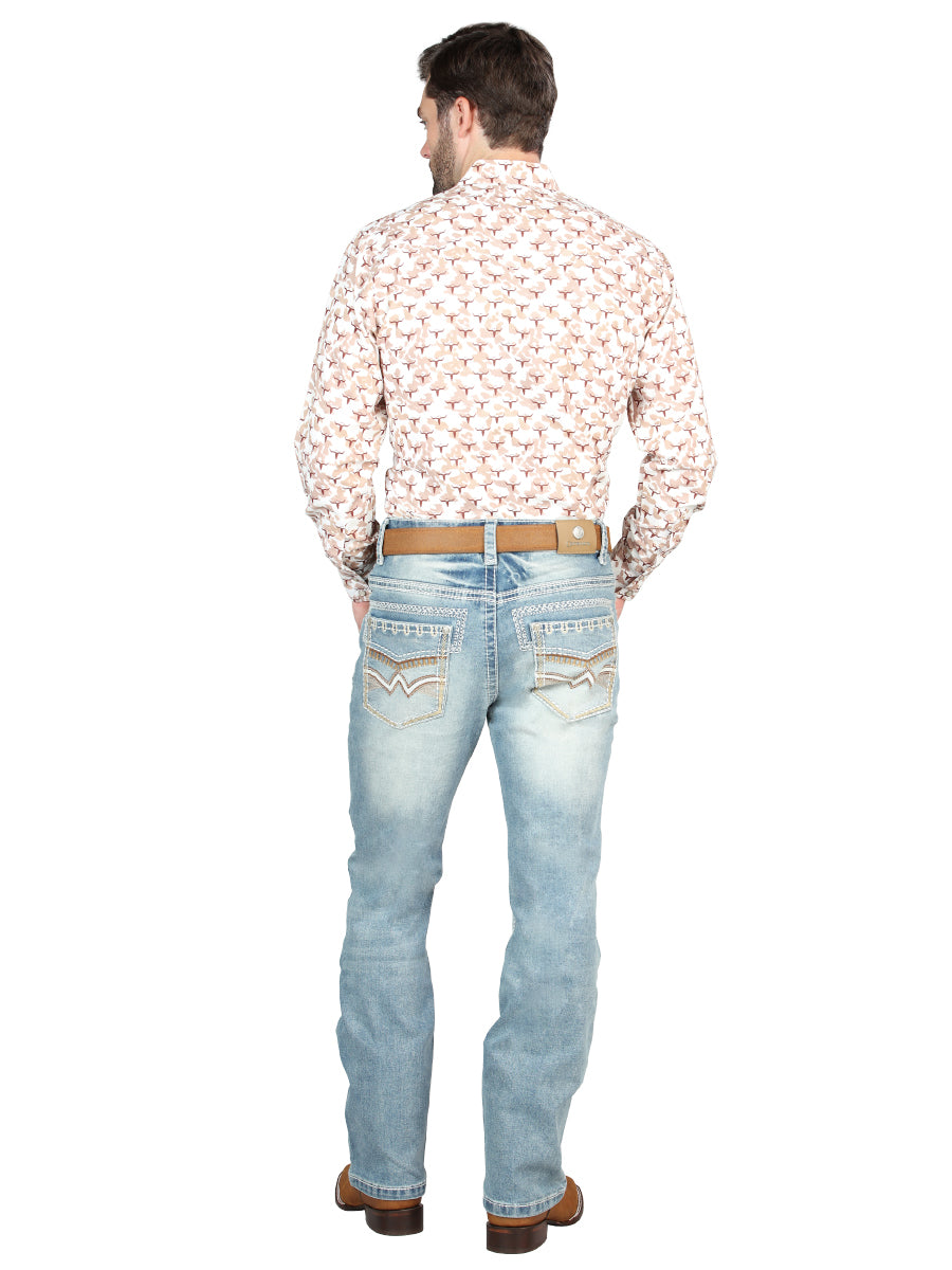 PANTALON  CENTENARIO EC-M001 MEZCLILLA AZUL CLARO 45025