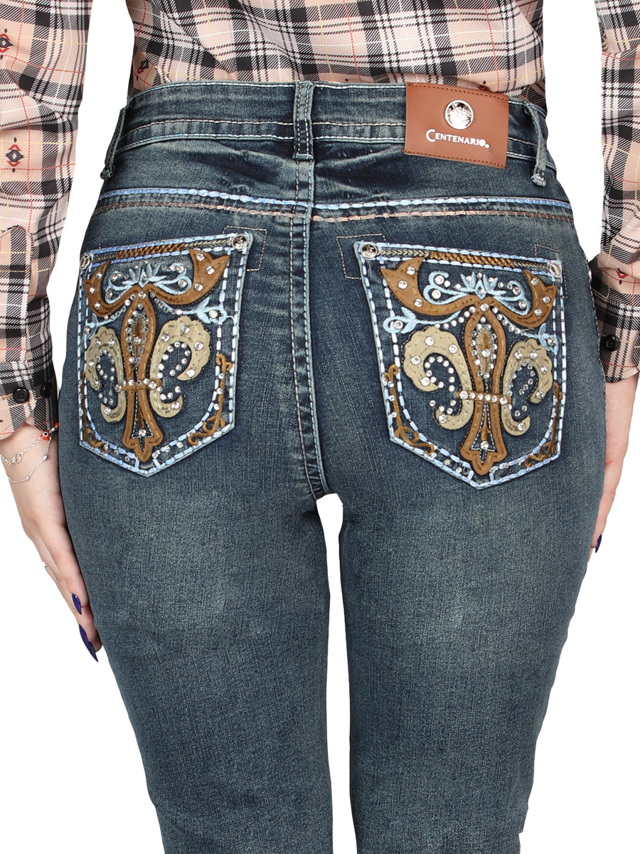 Pantalon Centenario Ec-W027 Mezclilla Azul Obscuro 45031