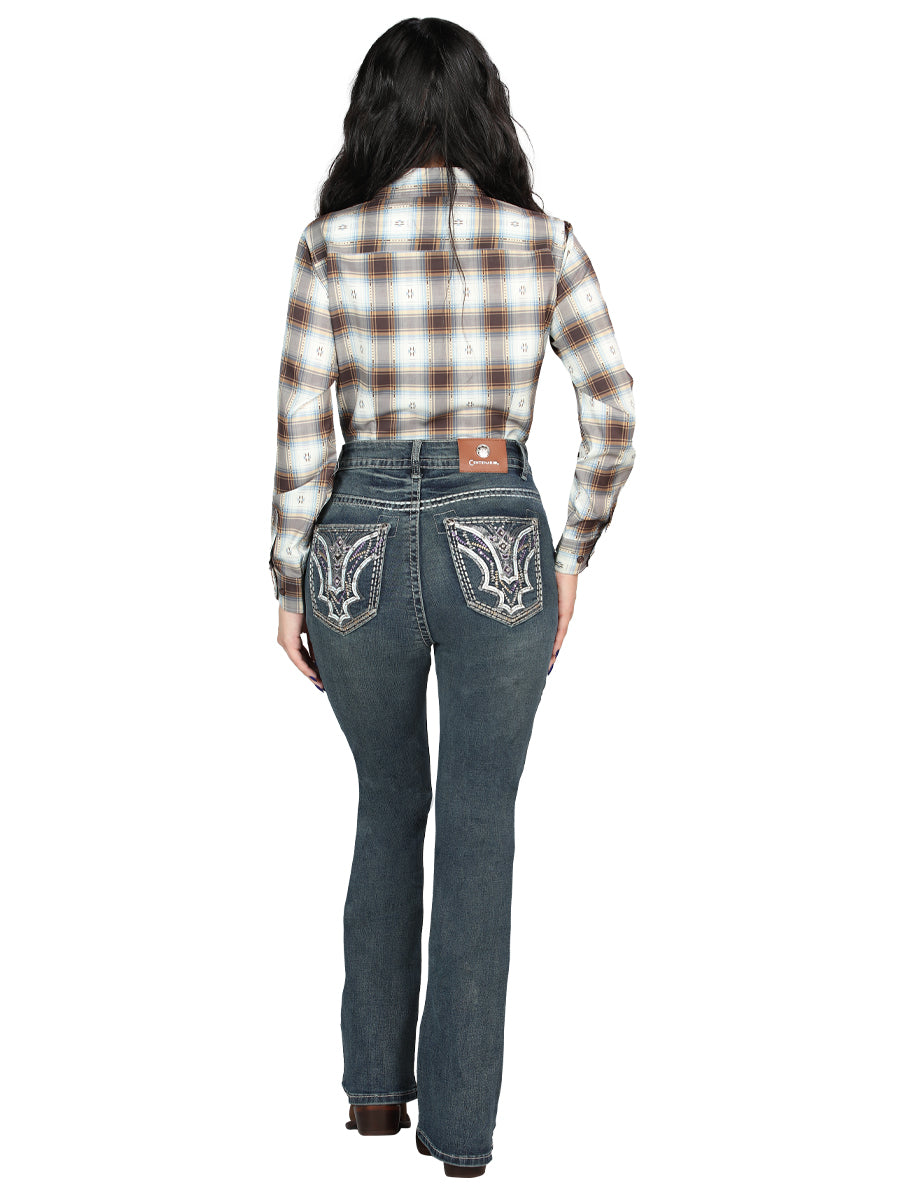 Pantalon Centenario Ec-W018 Mezclilla Azul Obscuro 45032