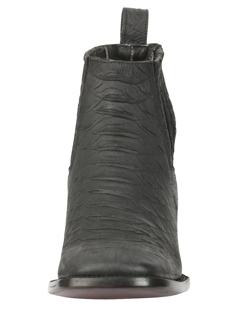 Bota Vaquera Caballero El General Piel Exótica Pitón Negro - Modelo 45091