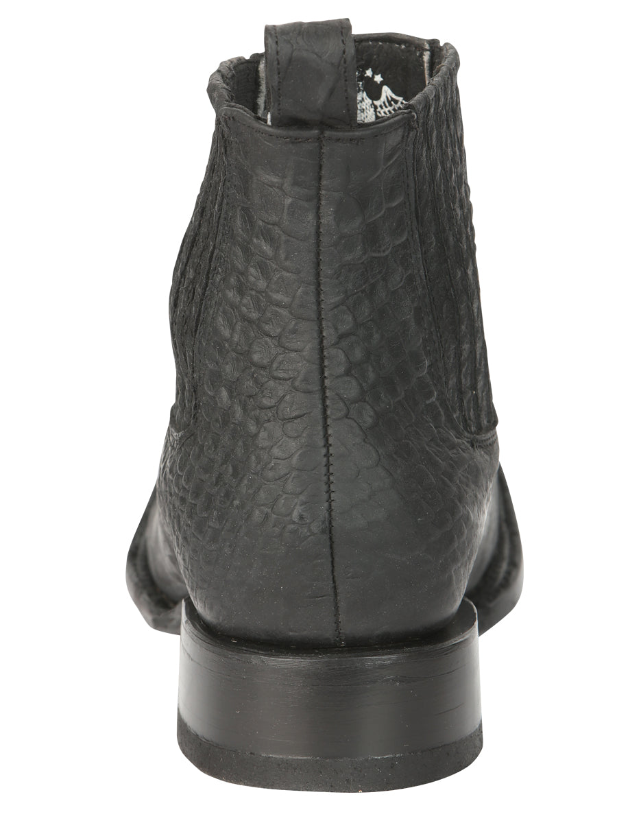 Bota Vaquera Caballero El General Piel Exótica Pitón Negro - Modelo 45091