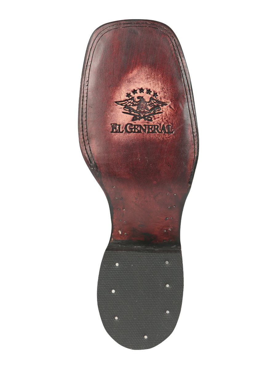 Bota Vaquera Caballero El General Piel Exótica Pitón Negro - Modelo 45091