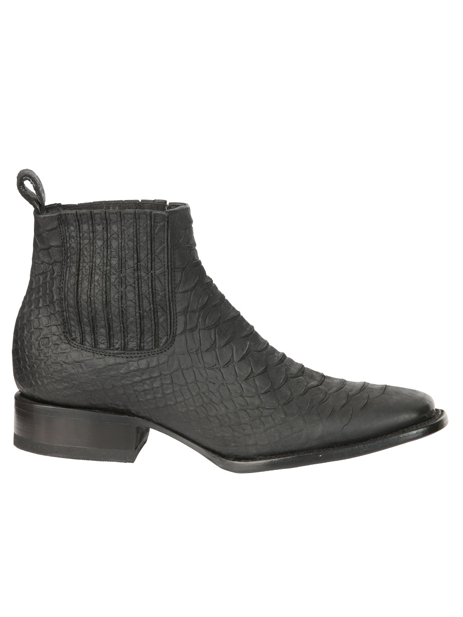 Bota Vaquera Caballero El General Piel Exótica Pitón Negro - Modelo 45091