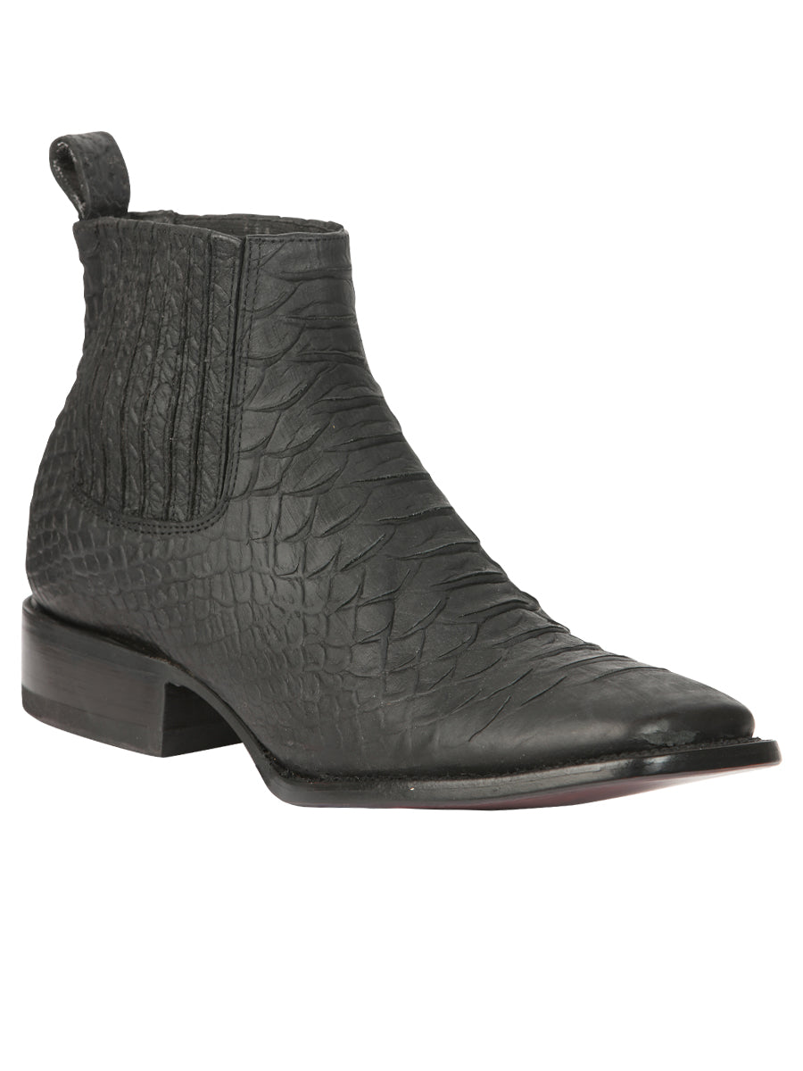 Bota Vaquera Caballero El General Piel Exótica Pitón Negro - Modelo 45091