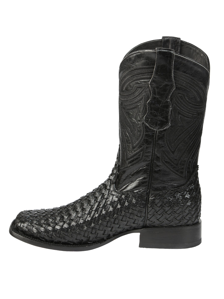 Bota Vaquera Caballero El General Piel Vacuna Negro - Modelo 45096