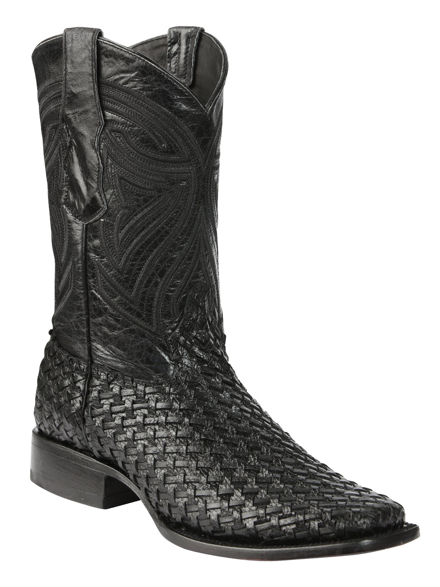 Bota Rodeo Imitacion El General T-bro-g01-01-a Python Negro 45096