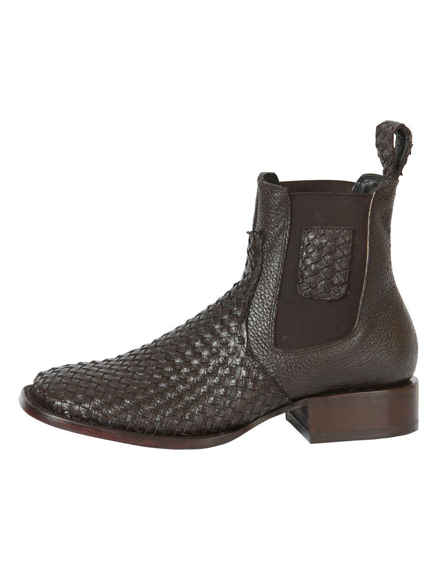 el General Caballero Rodeo Café Petatillo Woven Tobillo Botas 45177