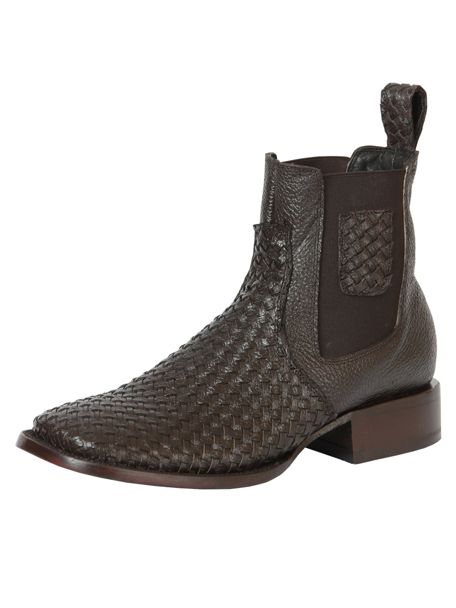 el General Caballero Rodeo Café Petatillo Woven Tobillo Botas 45177