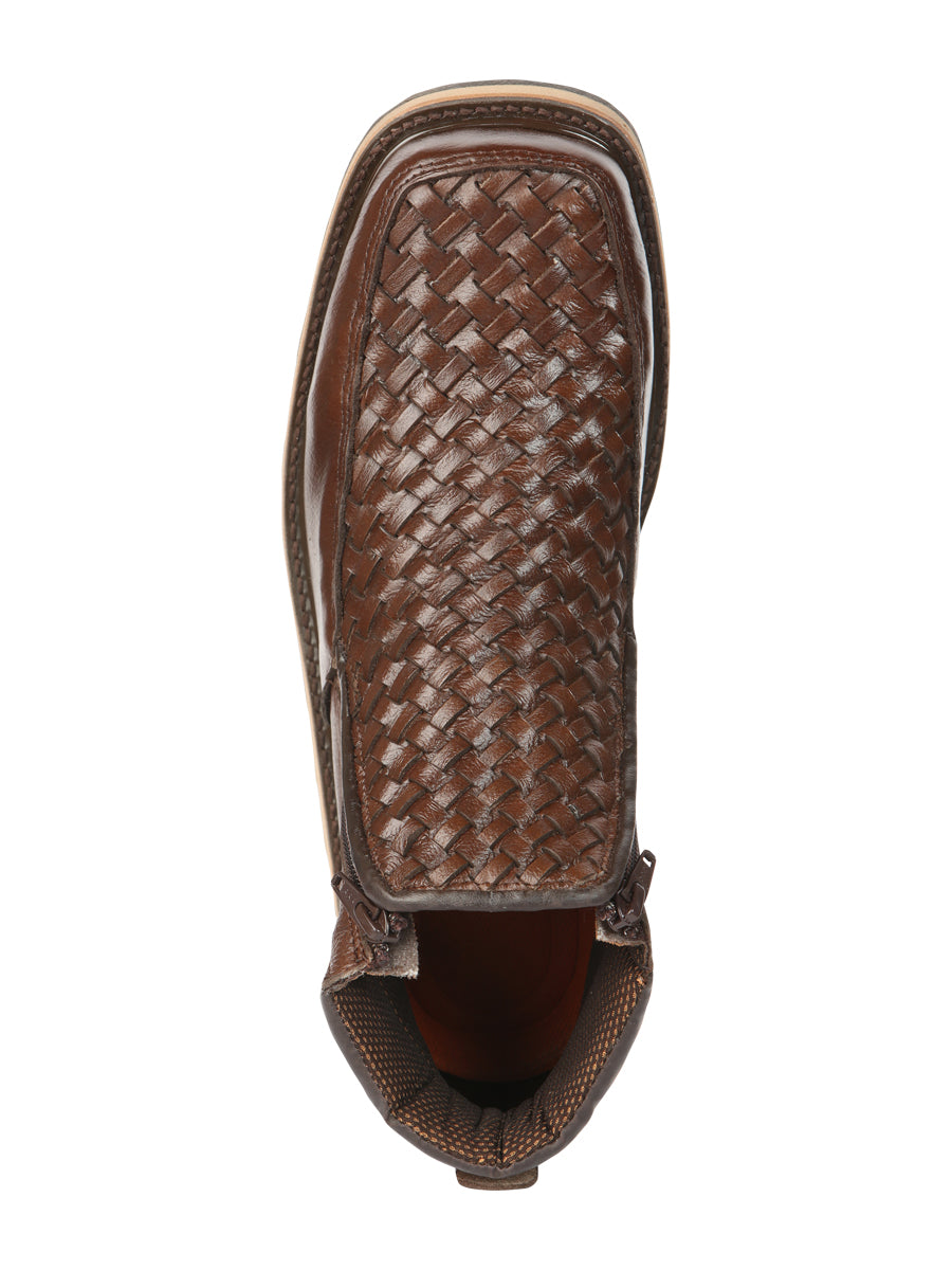 Botin C/ Cierre El General Macho Tejido Cafe 45184