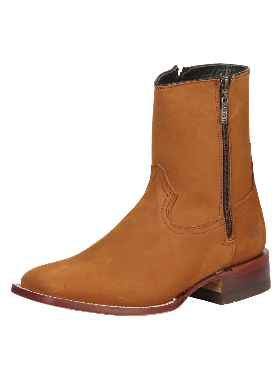 el Canelo Caballero Tobillo Botas - Nobuk Taupe 45215