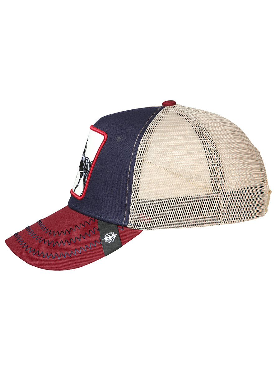 Gorra El General Caballo Tela Negro/rojo/blanco 45251