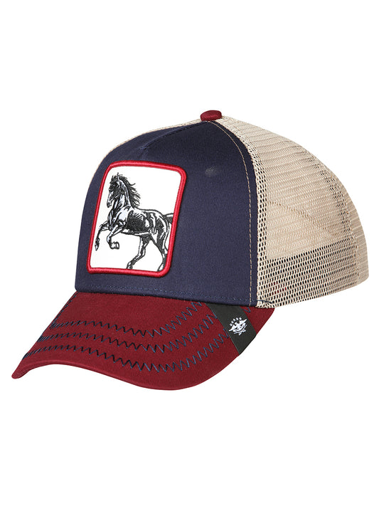 Gorra El General Caballo Tela Negro/rojo/blanco 45251