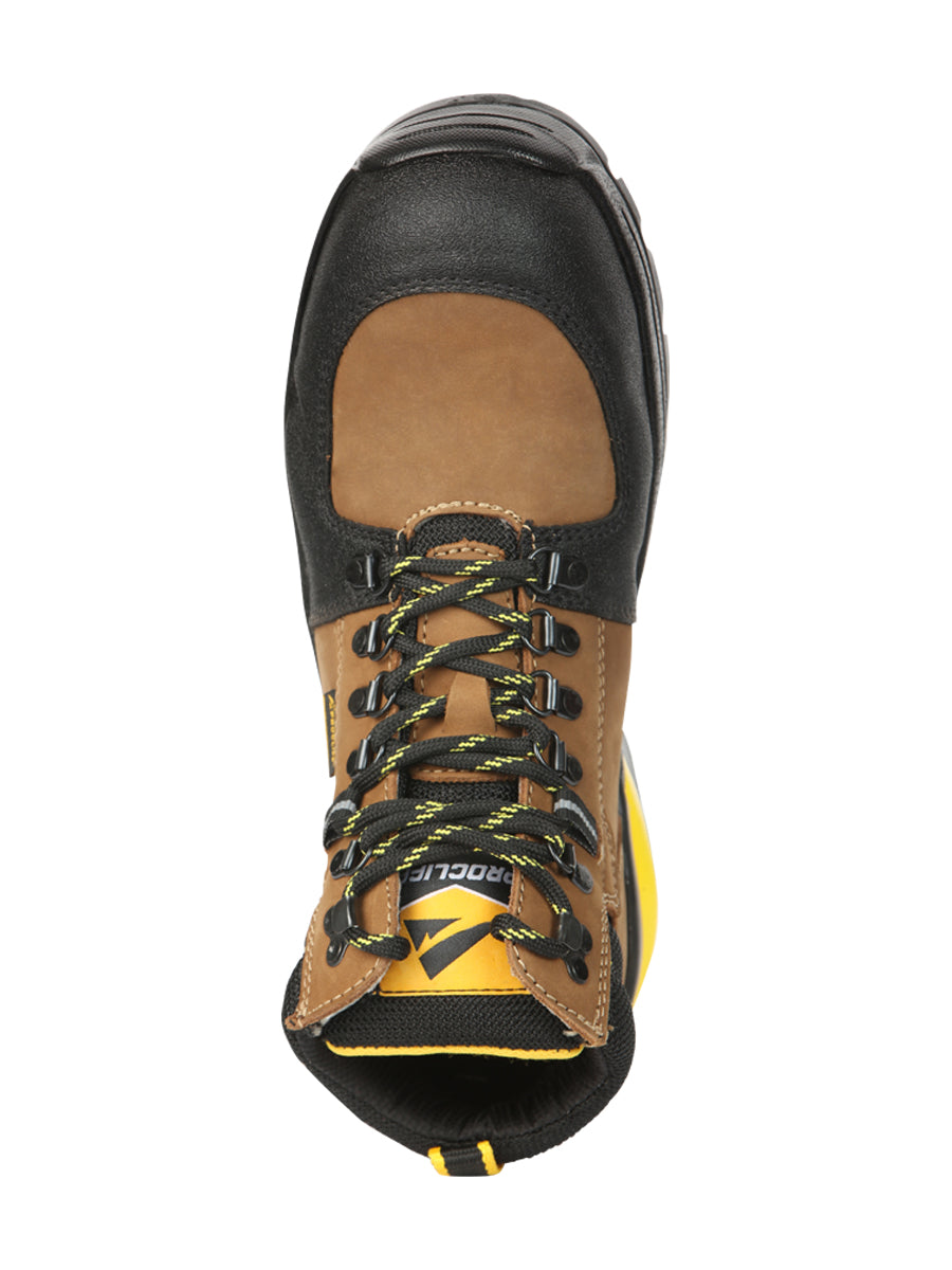 Procliff Caballero Trabajo Zapatos con Laces y Punta Gorra - Nobuk Maple 45286
