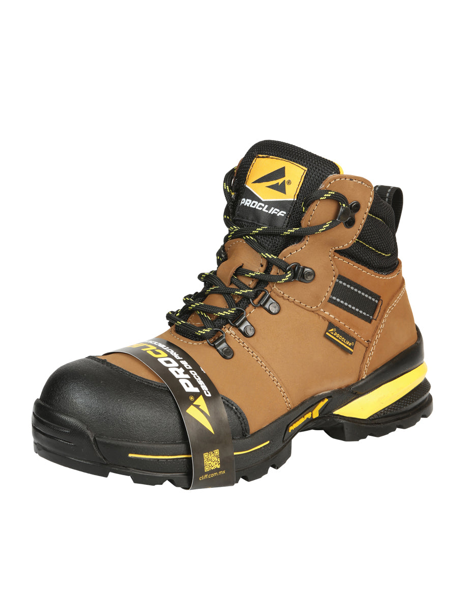 Procliff Safety Trabajo Botas Nobuk Maple: Lace - Up con Helmet For Worksite Safety 45287