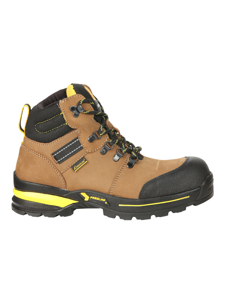 Procliff Safety Trabajo Botas Nobuk Maple: Lace - Up con Helmet For Worksite Safety 45287
