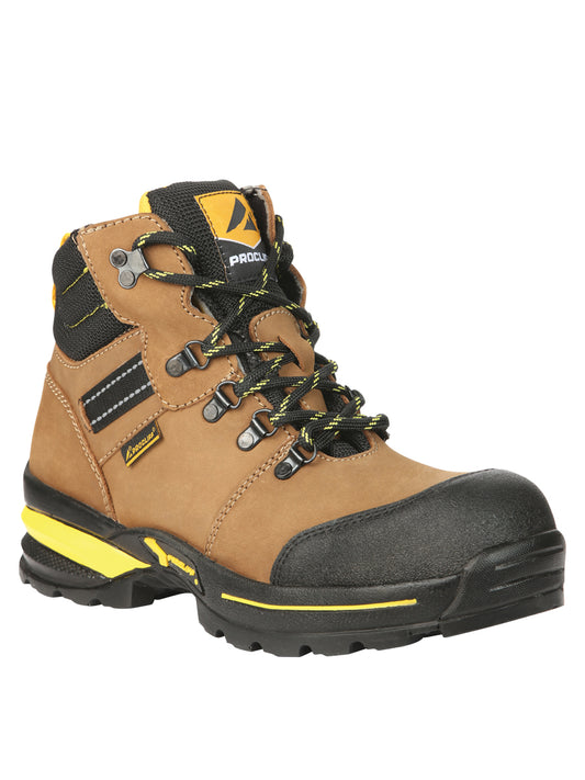 Procliff Safety Trabajo Botas Nobuk Maple: Lace - Up con Helmet For Worksite Safety 45287