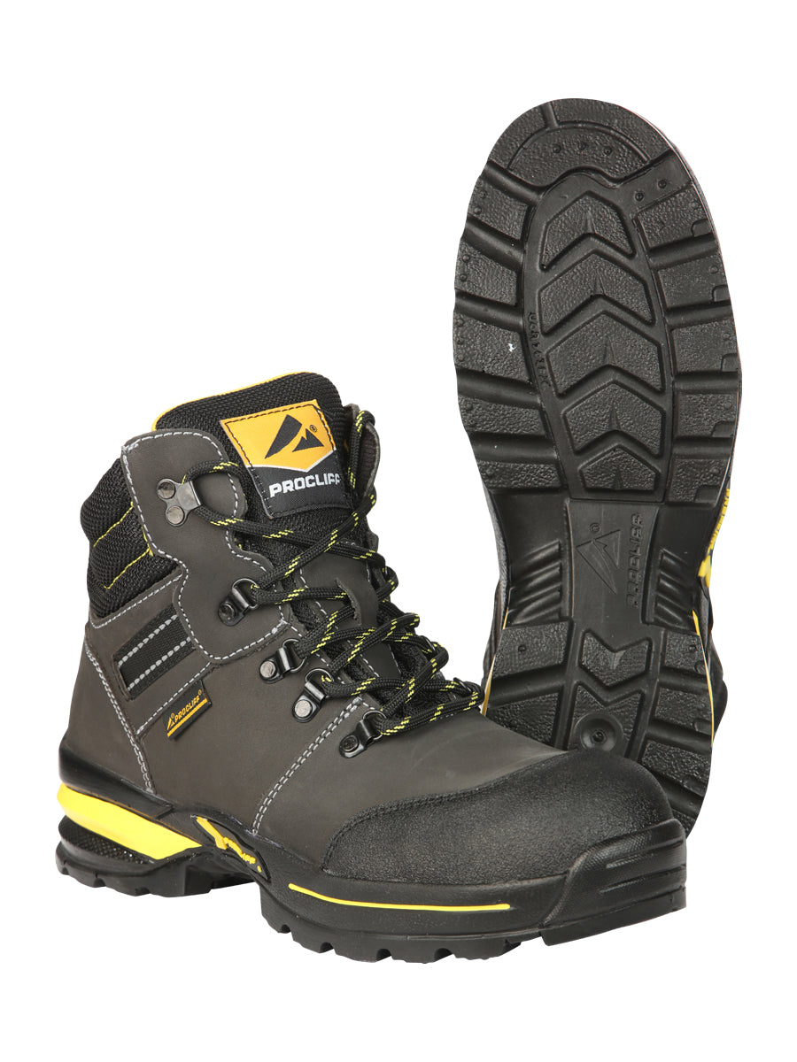 Procliff Safety Trabajo Botas Nobuk Oxford: Lace - Up con Helmet For Worksite Safety 45288