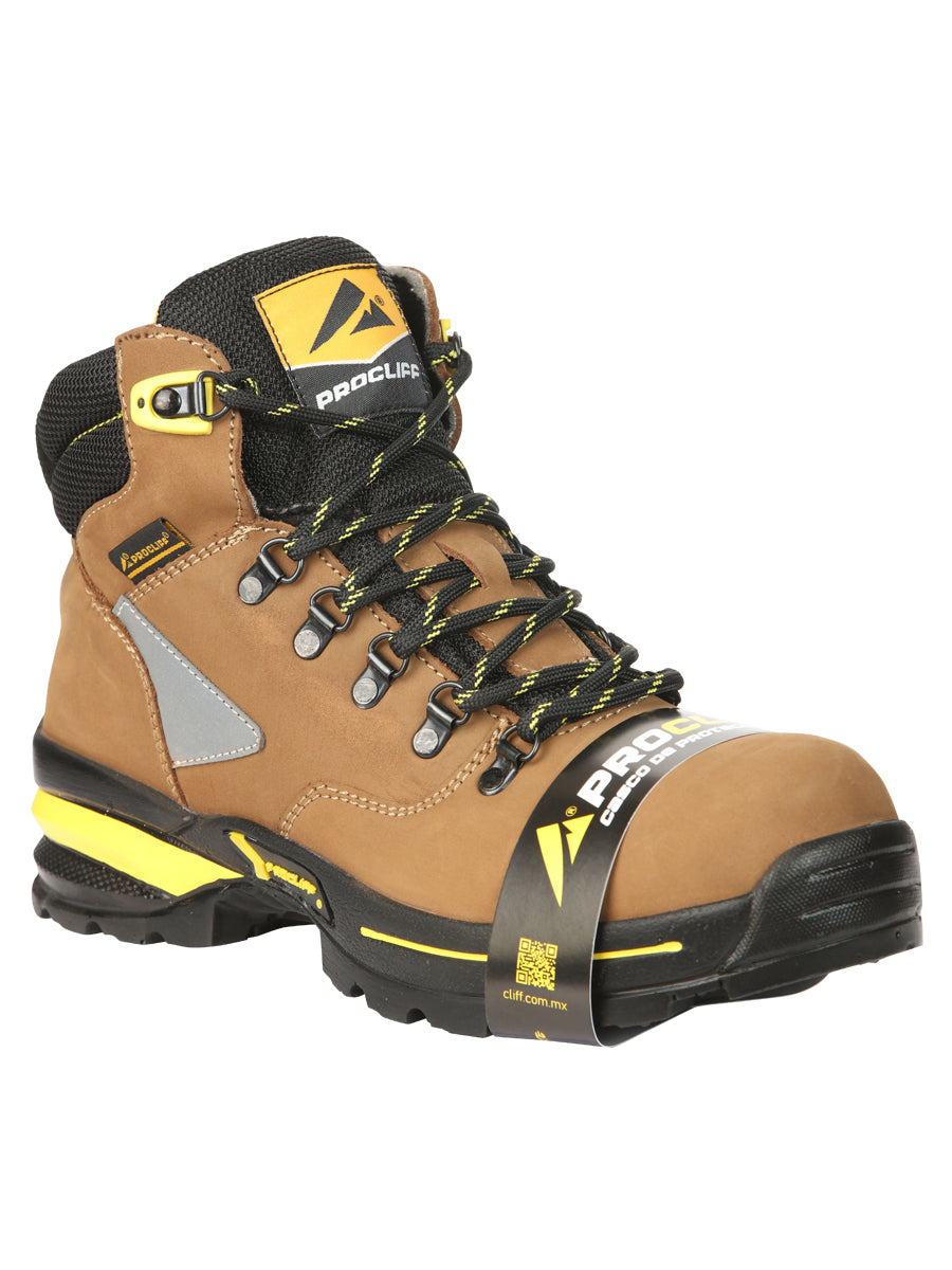 Procliff Safety Trabajo Botas Nobuk Maple: Lace - Up con Helmet For Worksite Safety 45289