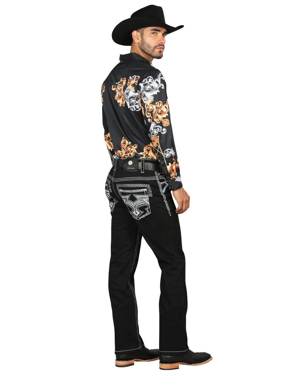 PANTALON  CENTENARIO EC-M065 MEZCLILLA NEGRO 45310