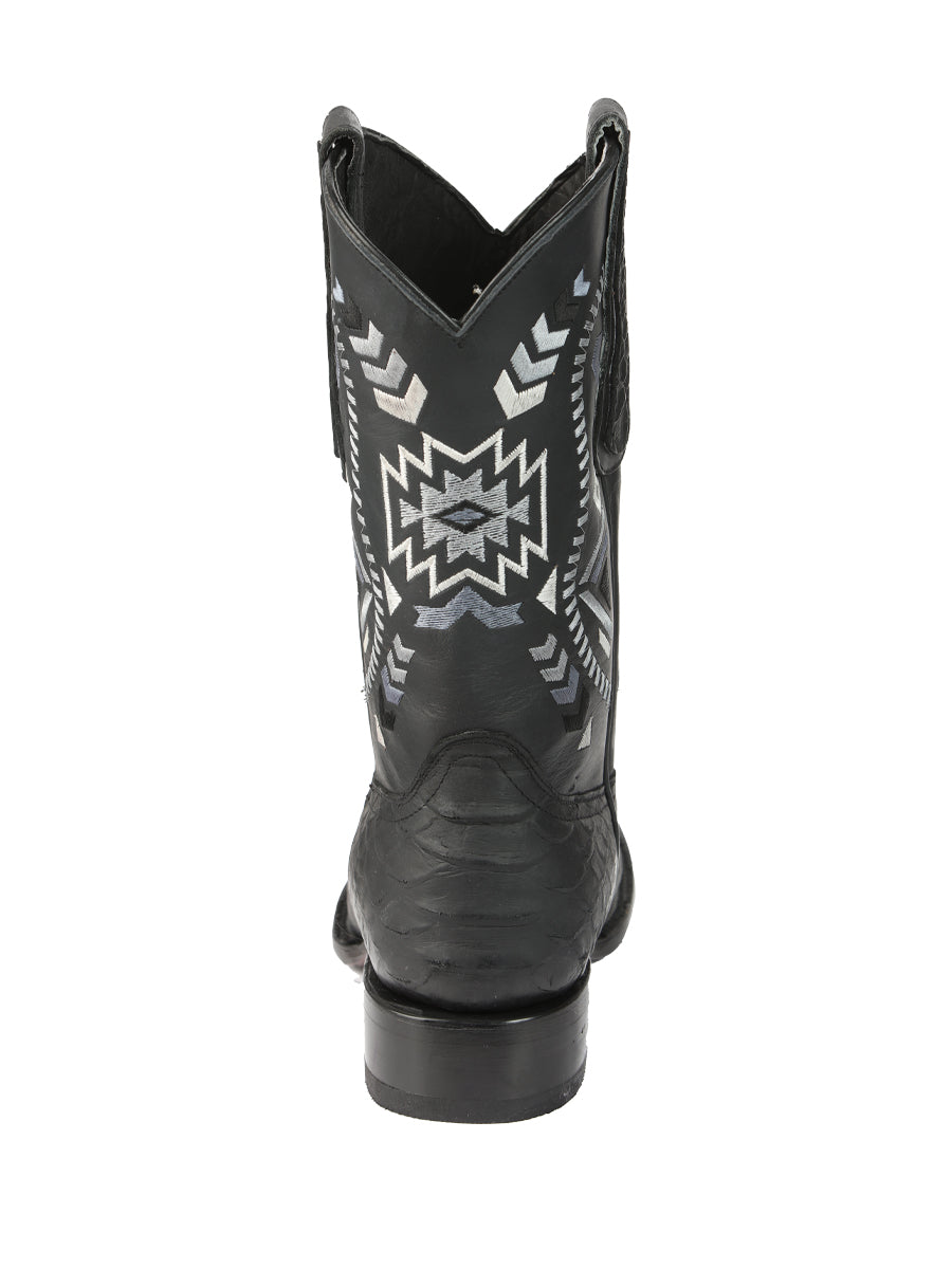 Bota Rodeo Imitacion El General T-bro-g01-01-a Piel Python Negro 45398
