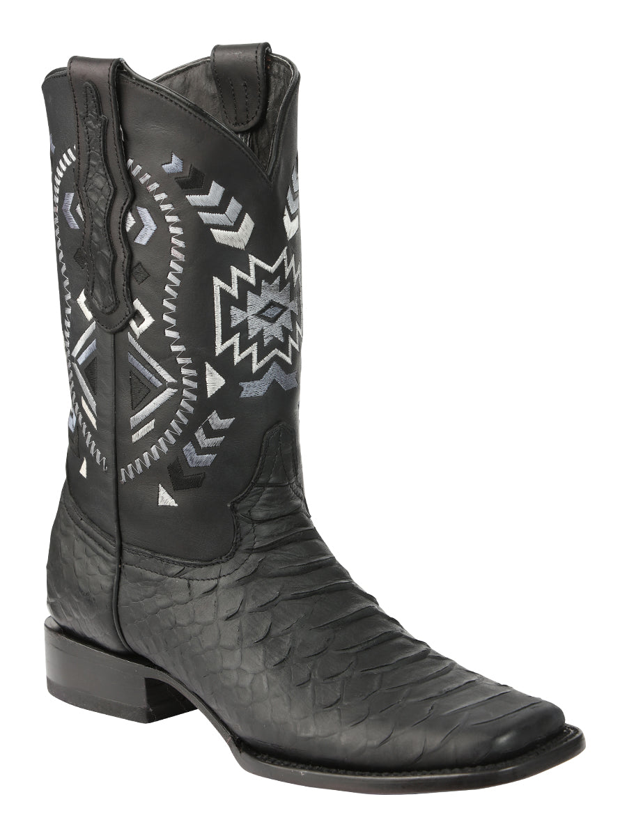 Bota Rodeo Imitacion El General T-bro-g01-01-a Piel Python Negro 45398
