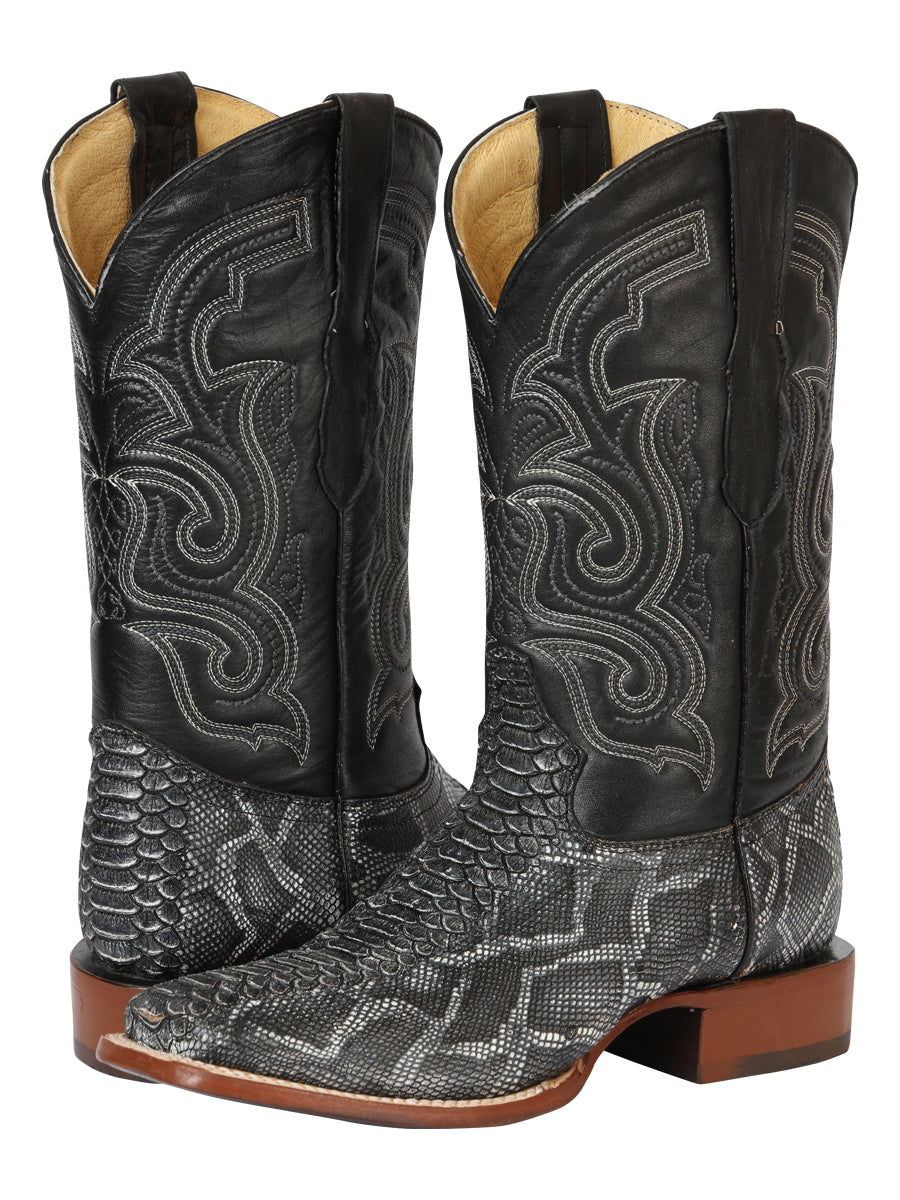 Bota Rodeo Imitacion El General Imitpy306 Piel Python Gris 45432