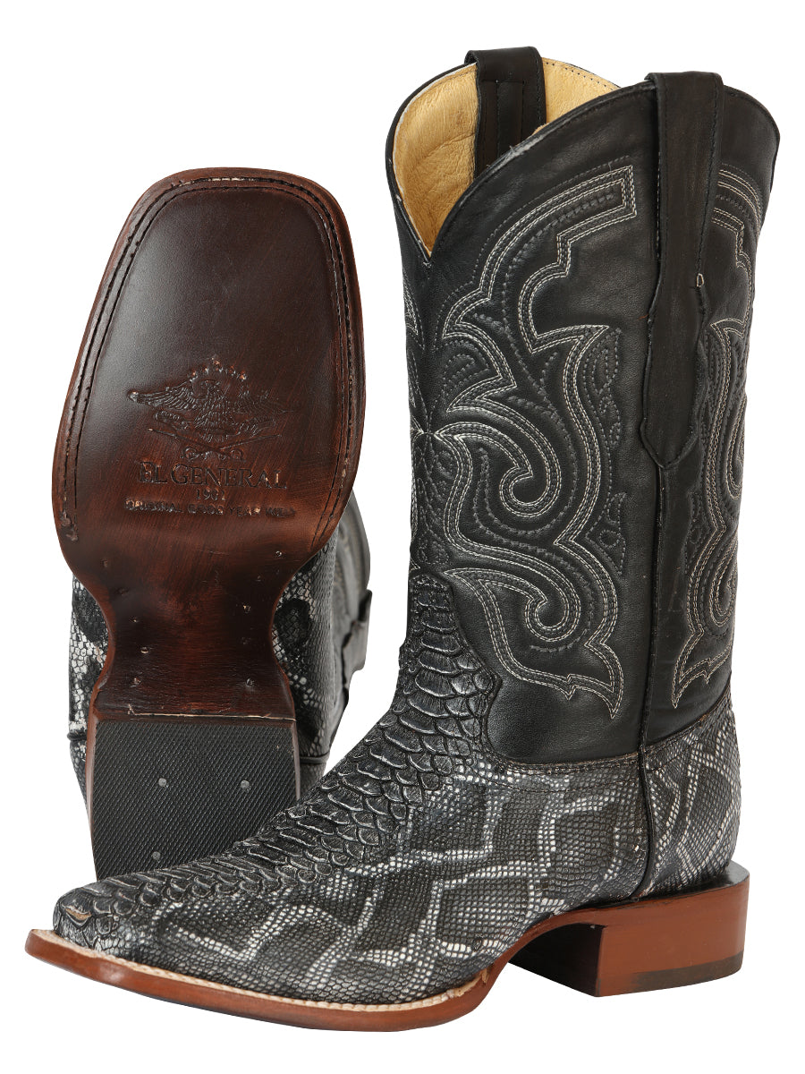 Bota Rodeo Imitacion El General Imitpy306 Piel Python Gris 45432