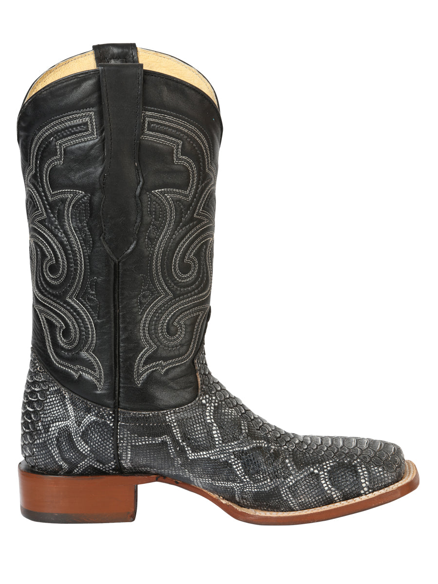 Bota Rodeo Imitacion El General Imitpy306 Piel Python Gris 45432