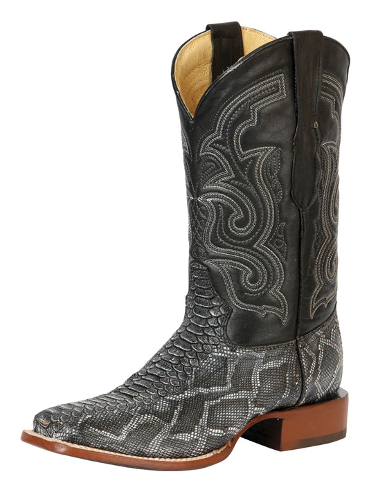 Bota Rodeo Imitacion El General Imitpy306 Piel Python Gris 45432