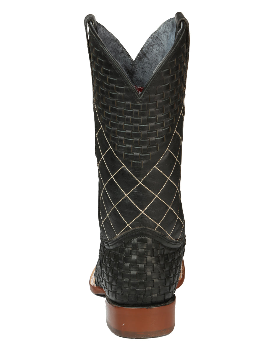 Bota Rodeo El General Pet30001 Piel Petatillo Negro 45438