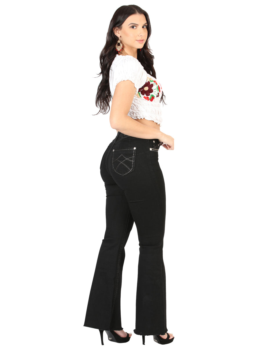 Pantalon Centenario Ec-U27 Mezclilla Negro 45543