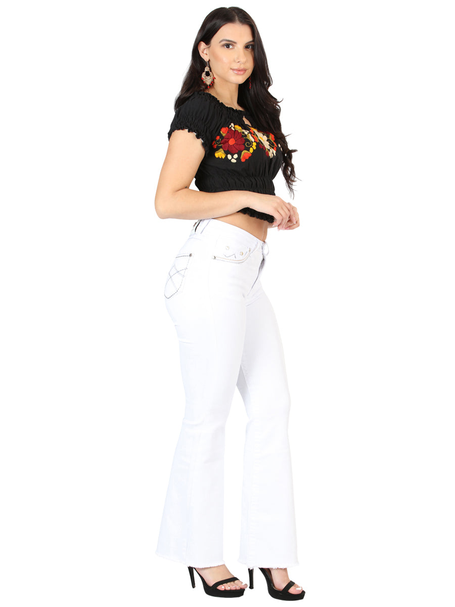 Pantalon Centenario Ec-U27 Mezclilla Blanco 45545