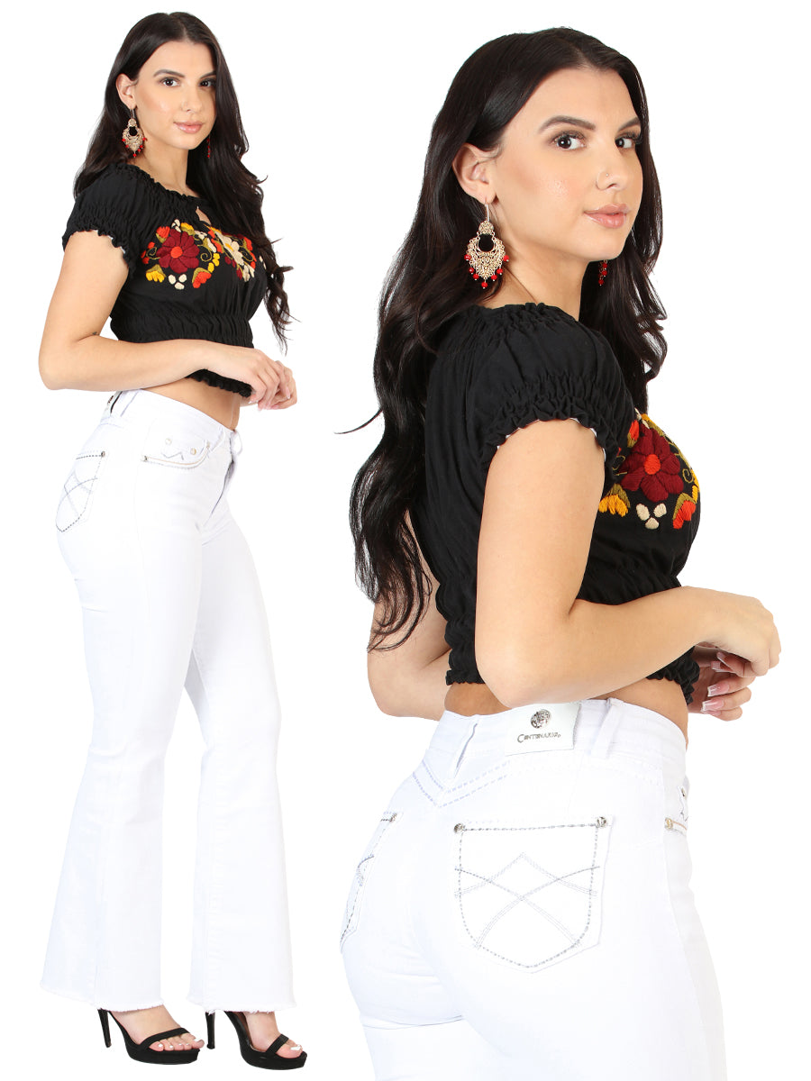 Pantalon Centenario Ec-U27 Mezclilla Blanco 45545
