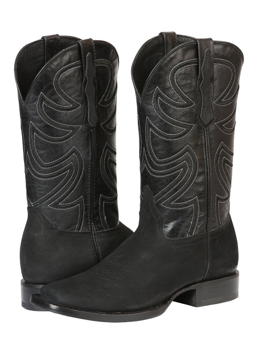 el General Caballero Rodeo Bota Nobuk Piel - Negro 45567