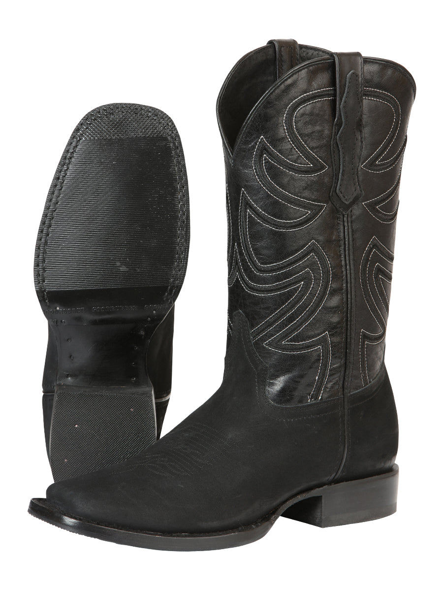 el General Caballero Rodeo Bota Nobuk Piel - Negro 45567