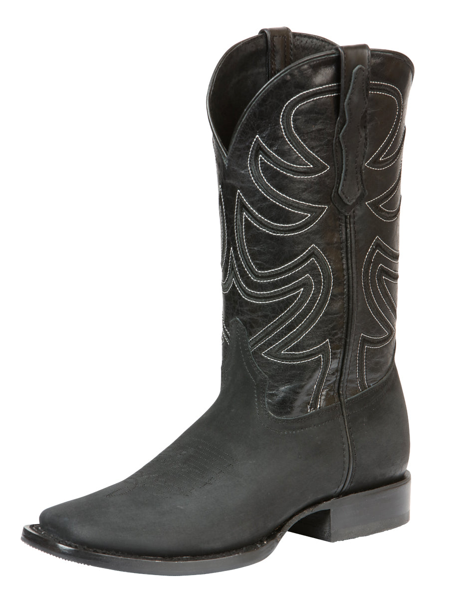 el General Caballero Rodeo Bota Nobuk Piel - Negro 45567